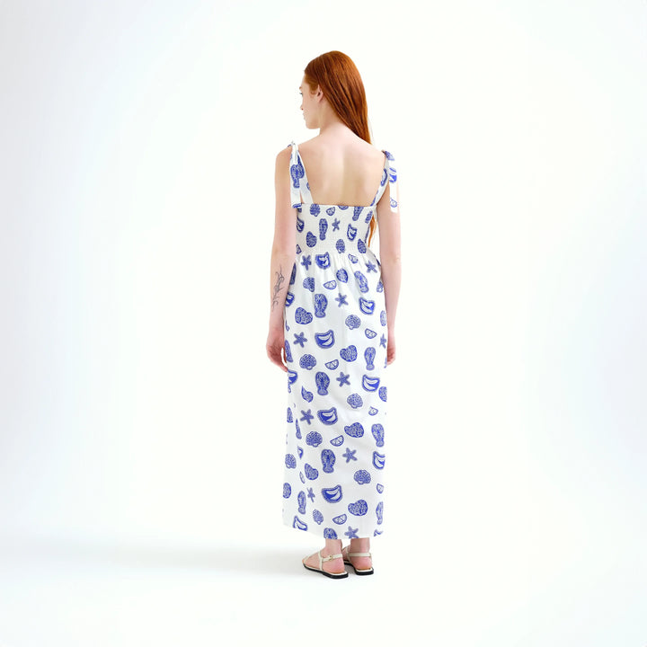 VESTIDO - Compañía Fantástica, Largo con estampado Lobster