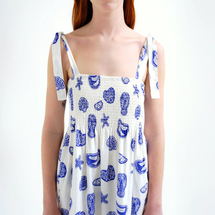 VESTIDO - Compañía Fantástica, Largo con estampado Lobster