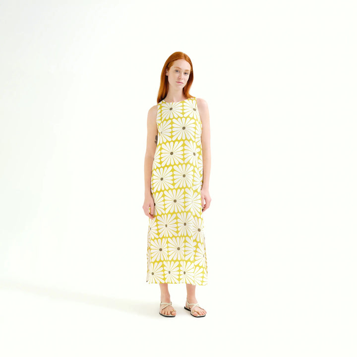 VESTIDO - Compañía Fantástica, Largo con estampado Olive Flower