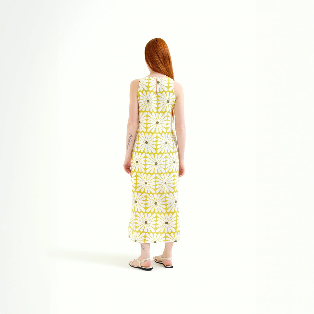 VESTIDO - Compañía Fantástica, Largo con estampado Olive Flower