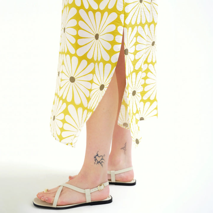 VESTIDO - Compañía Fantástica, Largo con estampado Olive Flower