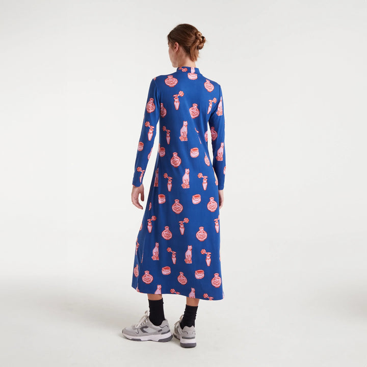 VESTIDO - Compañía Fantástica, Estampado Porcelain largo