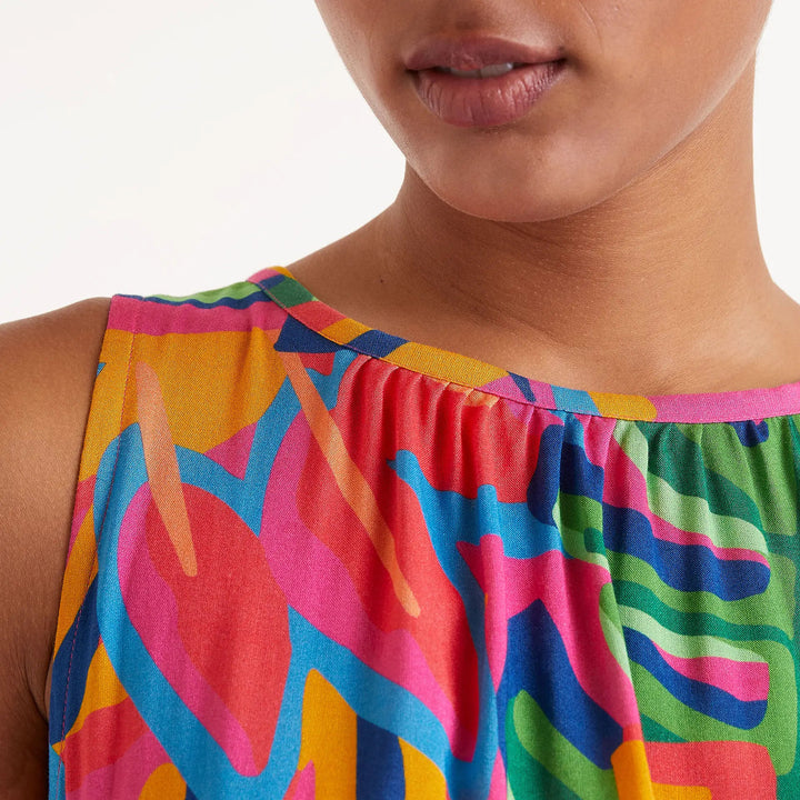 VESTIDO - Compañía Fantástica, Largo estampado floral Samba