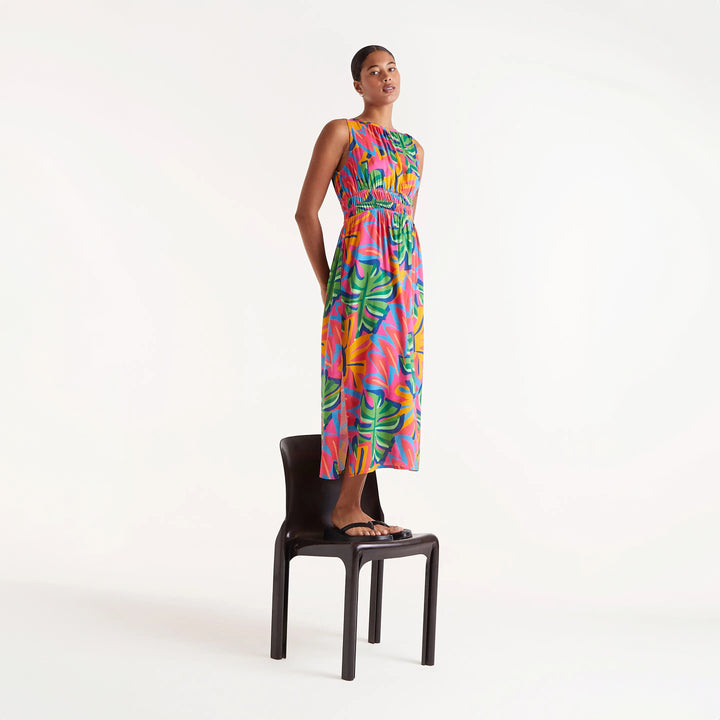 VESTIDO - Compañía Fantástica, Largo estampado floral Samba