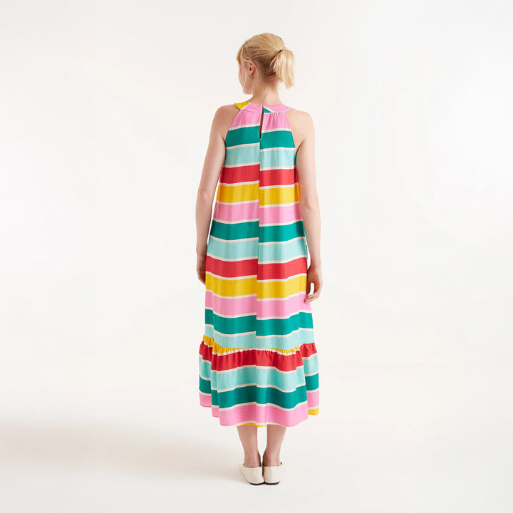 VESTIDO - Compañía Fantástica, Largo rayas Colour Wave