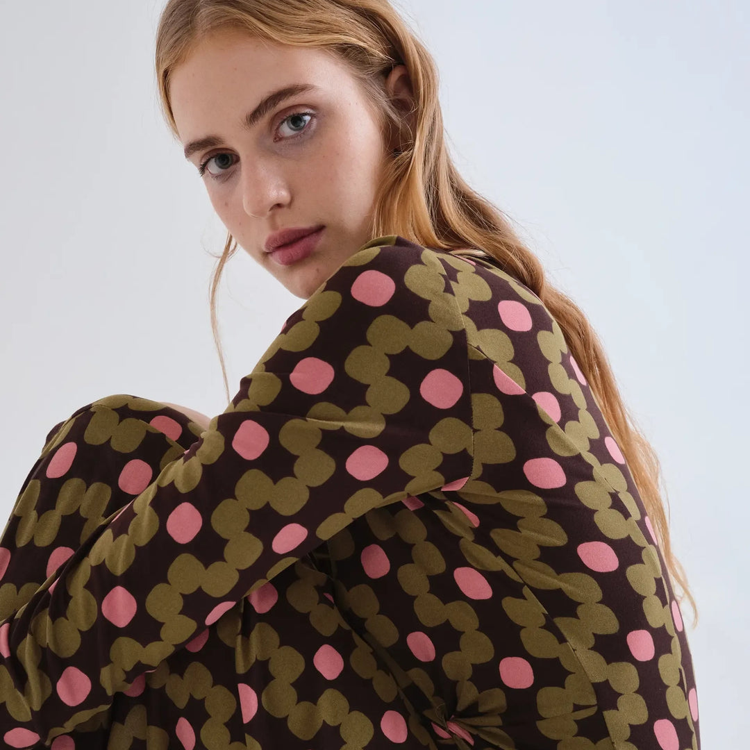 VESTIDO - Compañía Fantástica, Midi con estampado Aberdeen
