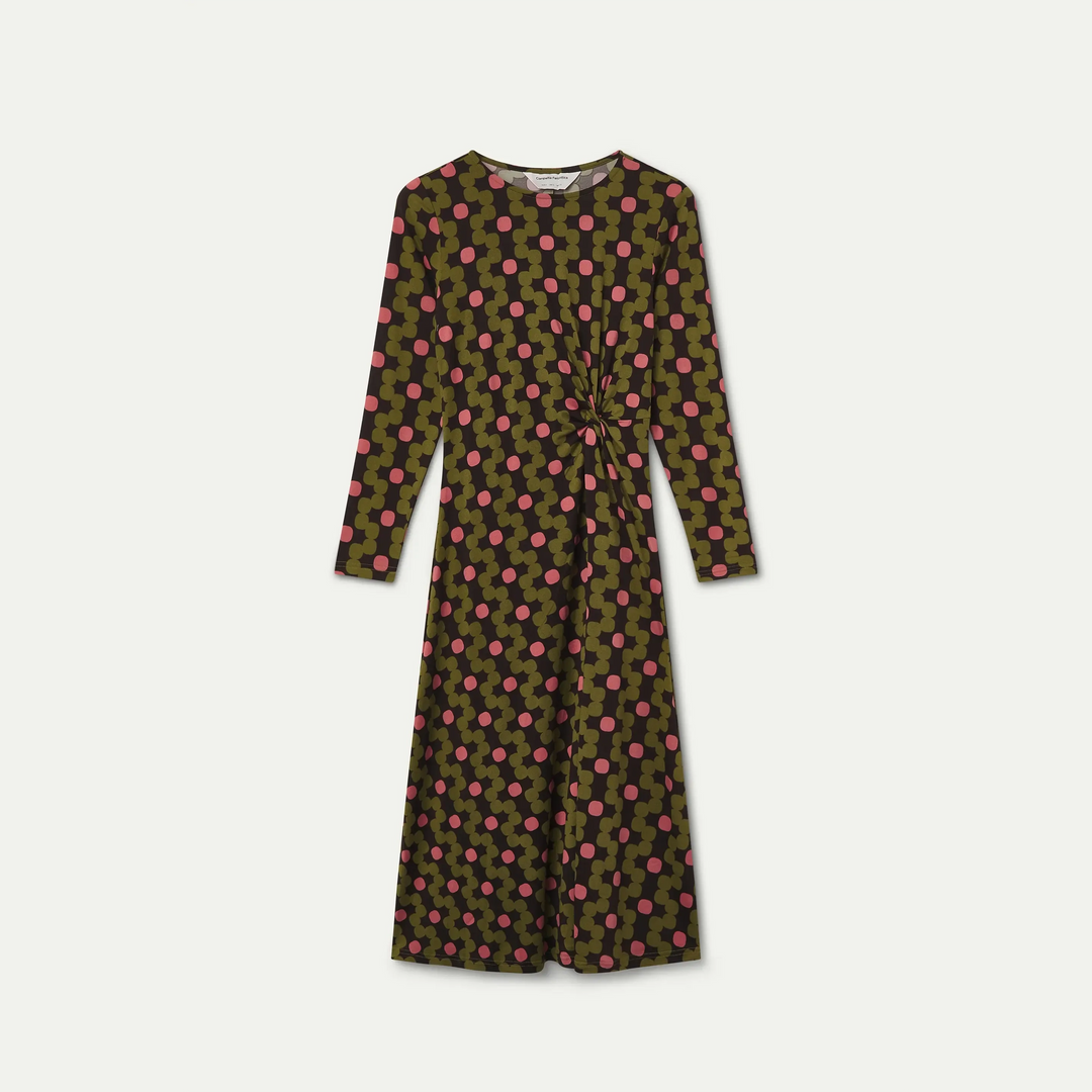 VESTIDO - Compañía Fantástica, Midi con estampado Aberdeen