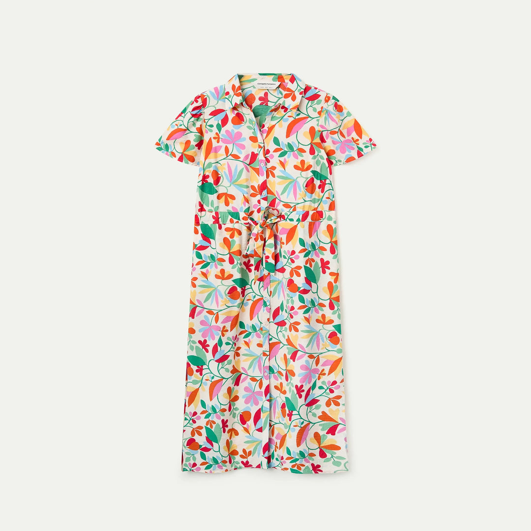 VESTIDO - Compañía Fantástica, Midi con estampado Lotto