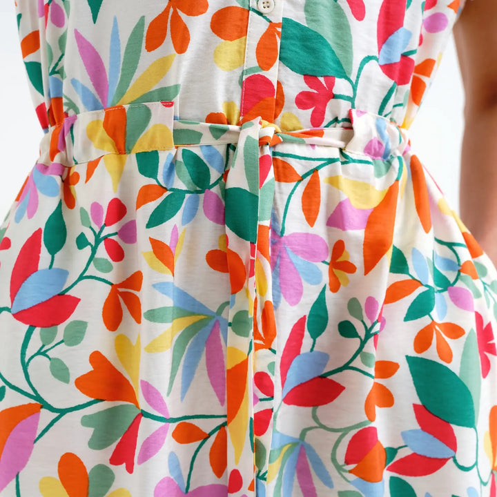 VESTIDO - Compañía Fantástica, Midi con estampado Lotto