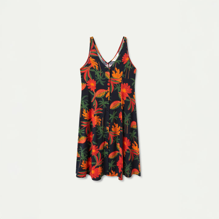 VESTIDO - Compañía Fantástica, Midi estampado floral Famara