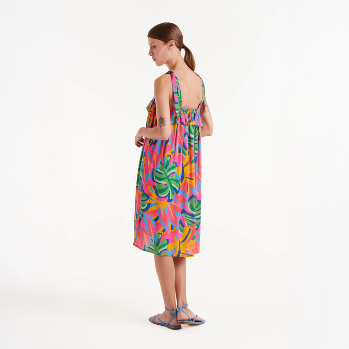 VESTIDO - Compañía Fantástica, Midi estampado floral Samba