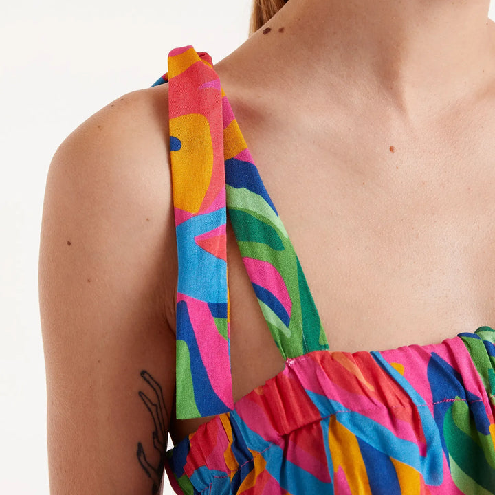 VESTIDO - Compañía Fantástica, Midi estampado floral Samba