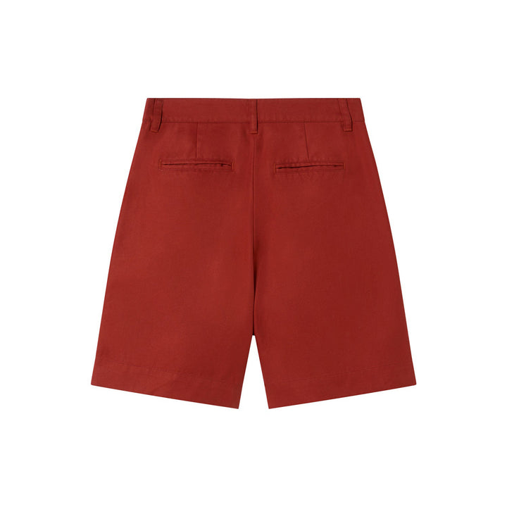 SHORTS - Thinking Mu, Bermuda pinzas rojo hemp Lia