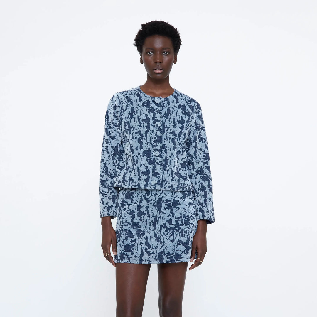 CHAQUETA - Wild Pony, Jacquard Azul Marino