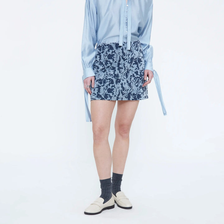 FALDA - Wild Pony,  Corta jacquard azul marino