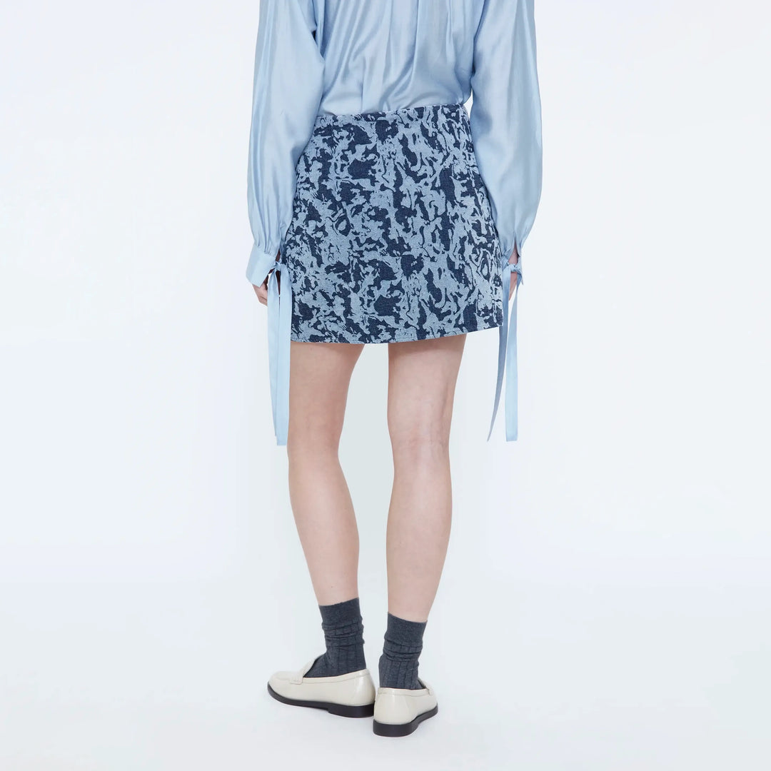 FALDA - Wild Pony,  Corta jacquard azul marino