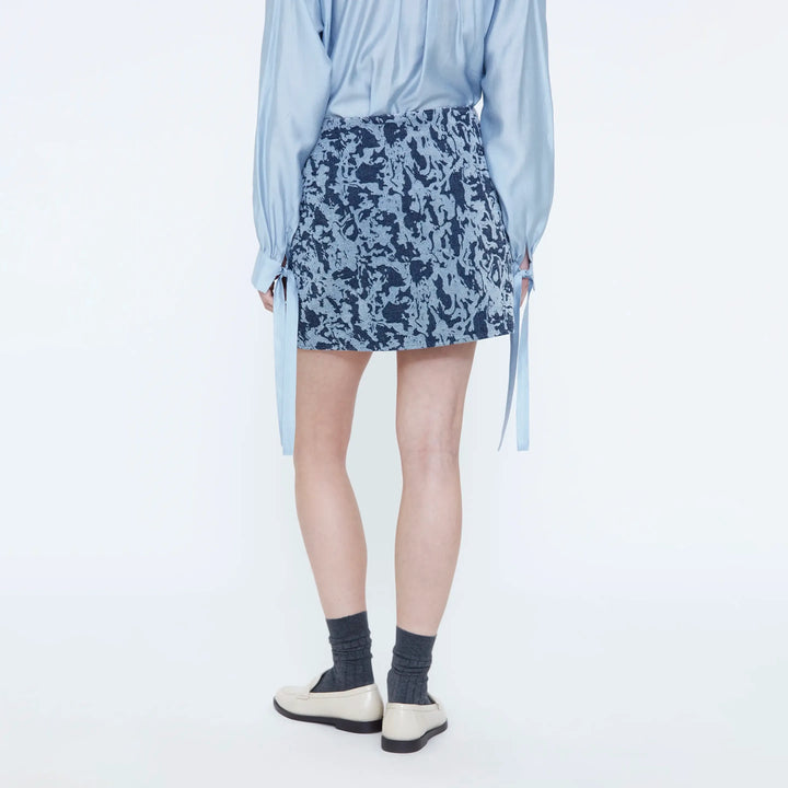 FALDA - Wild Pony,  Corta jacquard azul marino