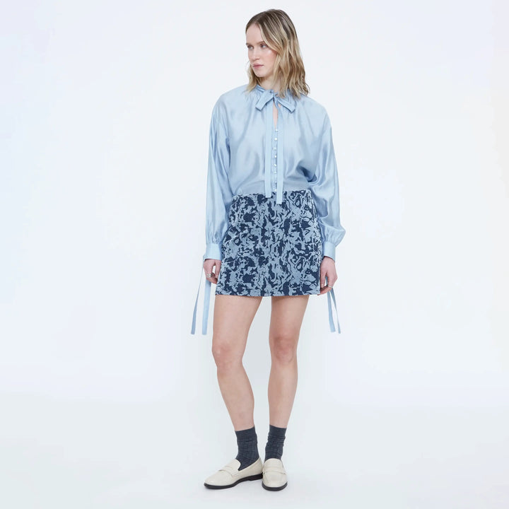 FALDA - Wild Pony,  Corta jacquard azul marino