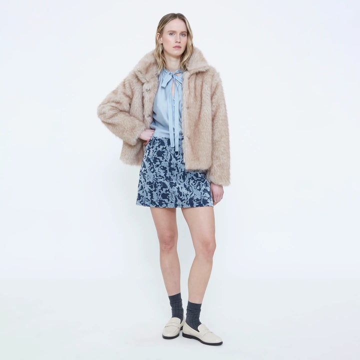 FALDA - Wild Pony,  Corta jacquard azul marino