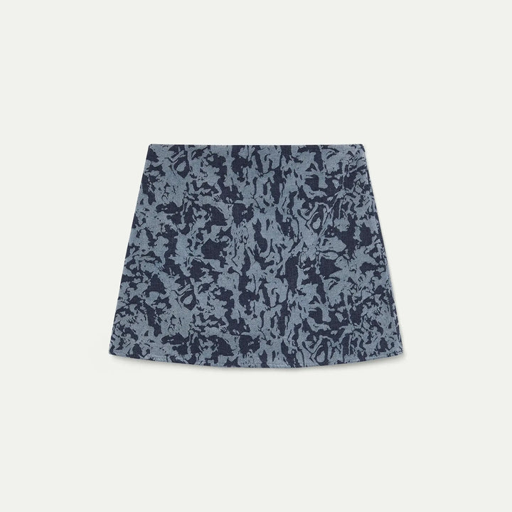 FALDA - Wild Pony,  Corta jacquard azul marino