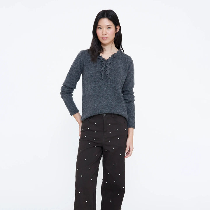 JERSEY - Wild Pony, Punto gris con mini volantes