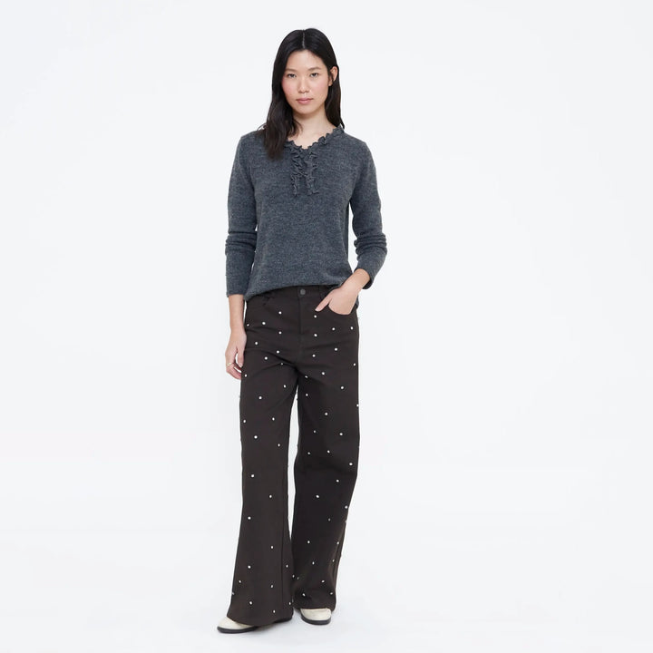 JERSEY - Wild Pony, Punto gris con mini volantes