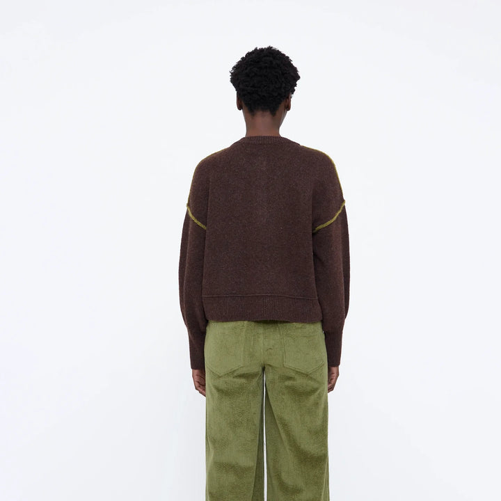 JERSEY - Wild Pony, Mezcla lana marrón y verde