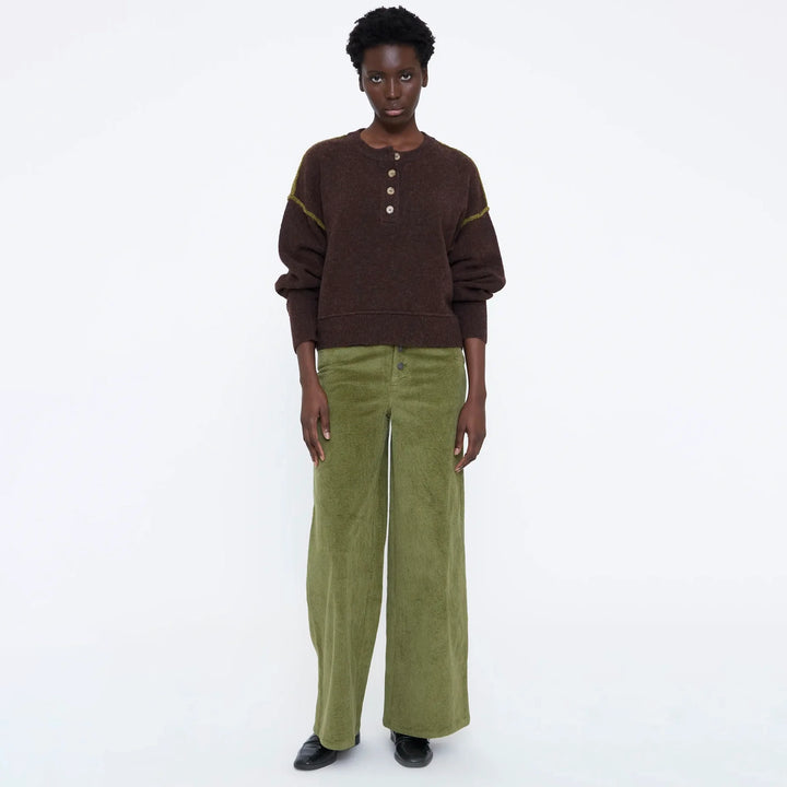 JERSEY - Wild Pony, Mezcla lana marrón y verde