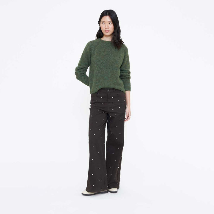 JERSEY - Wild Pony, Mezcla lana verde oscuro
