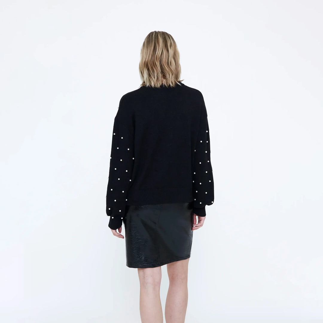 JERSEY - Wild Pony, Punto negro con perlas blancas