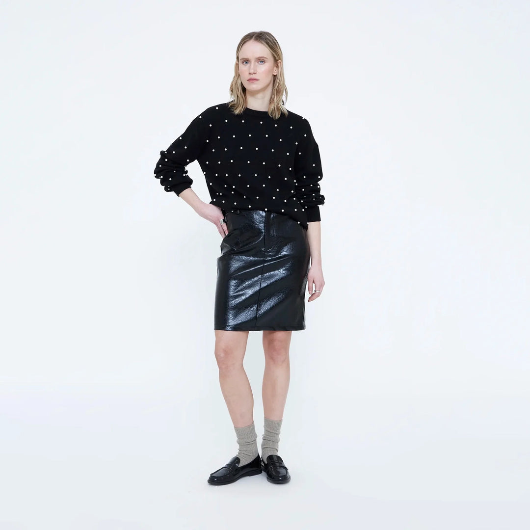 JERSEY - Wild Pony, Punto negro con perlas blancas