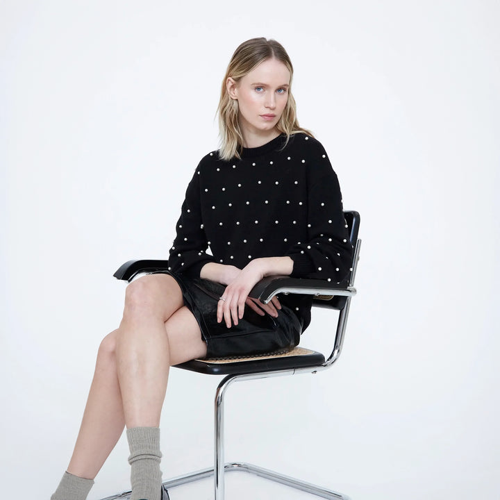 JERSEY - Wild Pony, Punto negro con perlas blancas