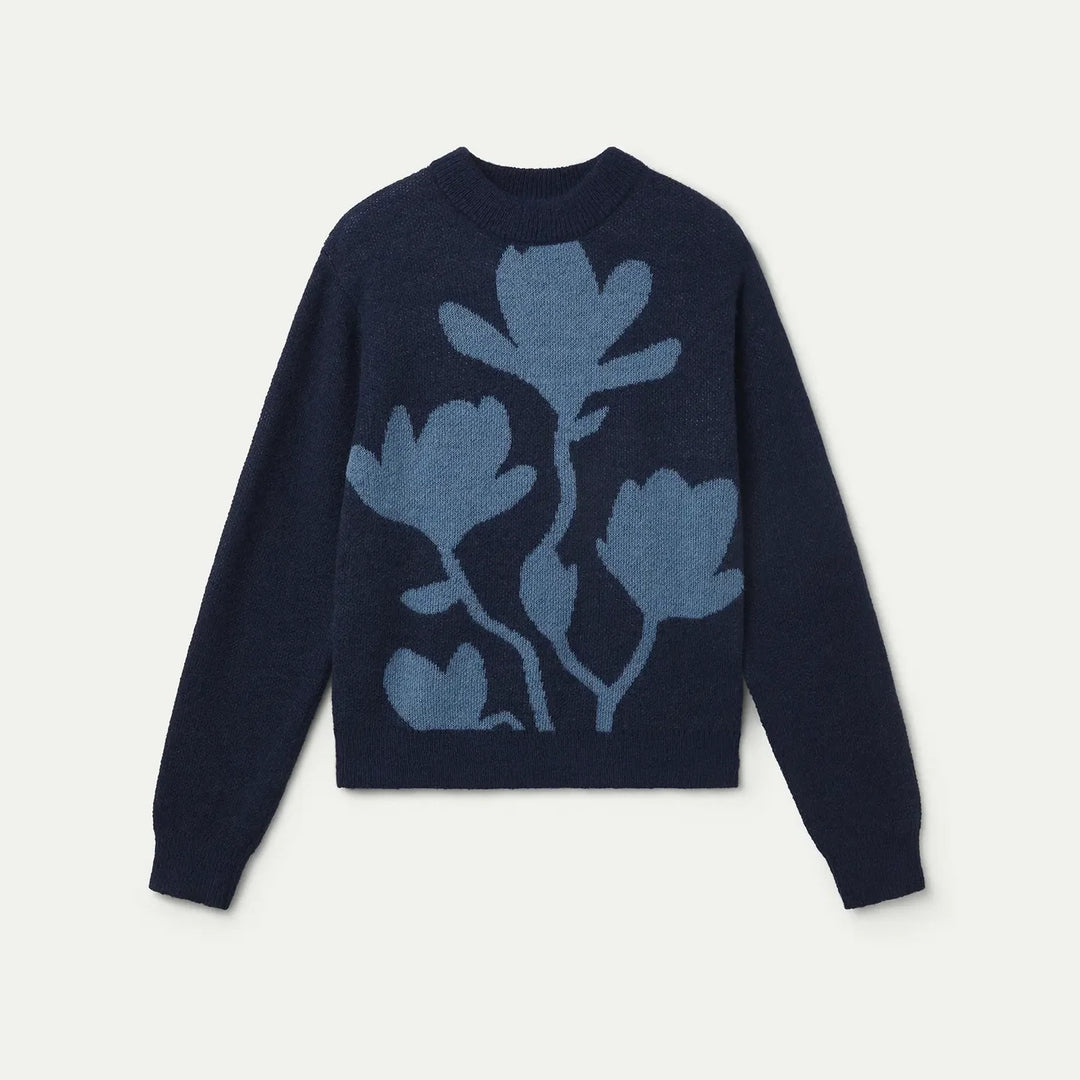 JERSEY - Wild Pony, Azul marino con estampado de flores azules