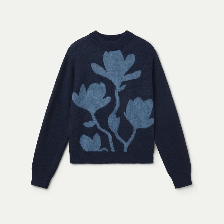 JERSEY - Wild Pony, Azul marino con estampado de flores azules