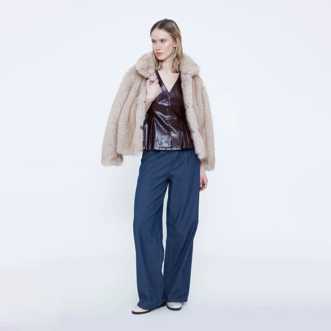PANTALÓN - Wild Pony, Vaquero azul marino con detalles desflecados