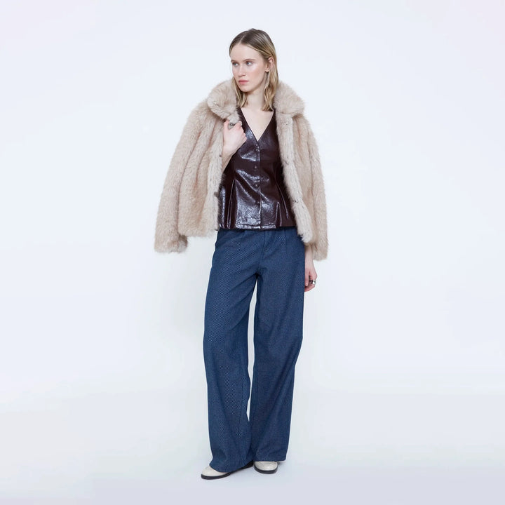 PANTALÓN - Wild Pony, Vaquero azul marino con detalles desflecados