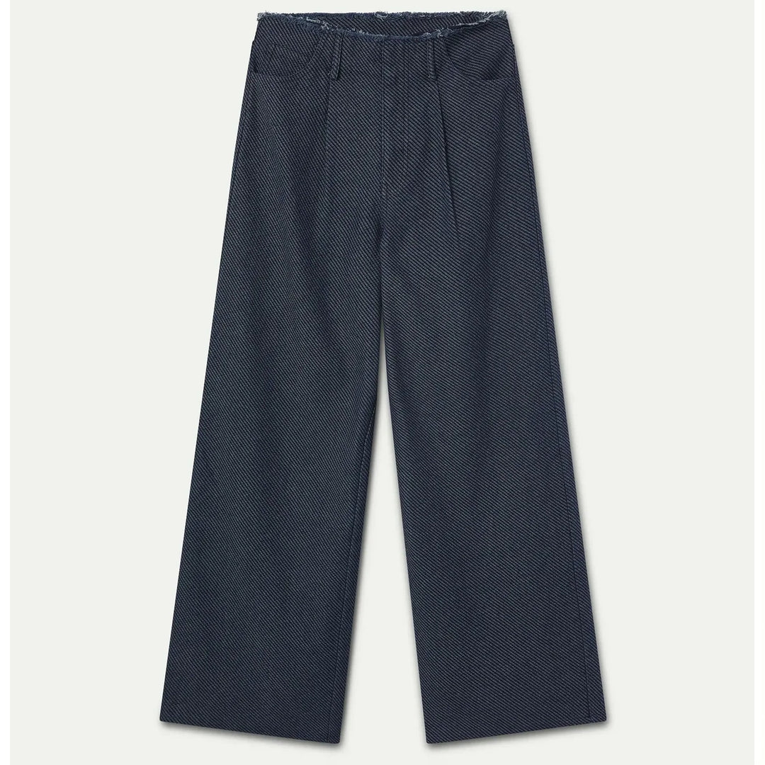 PANTALÓN - Wild Pony, Vaquero azul marino con detalles desflecados