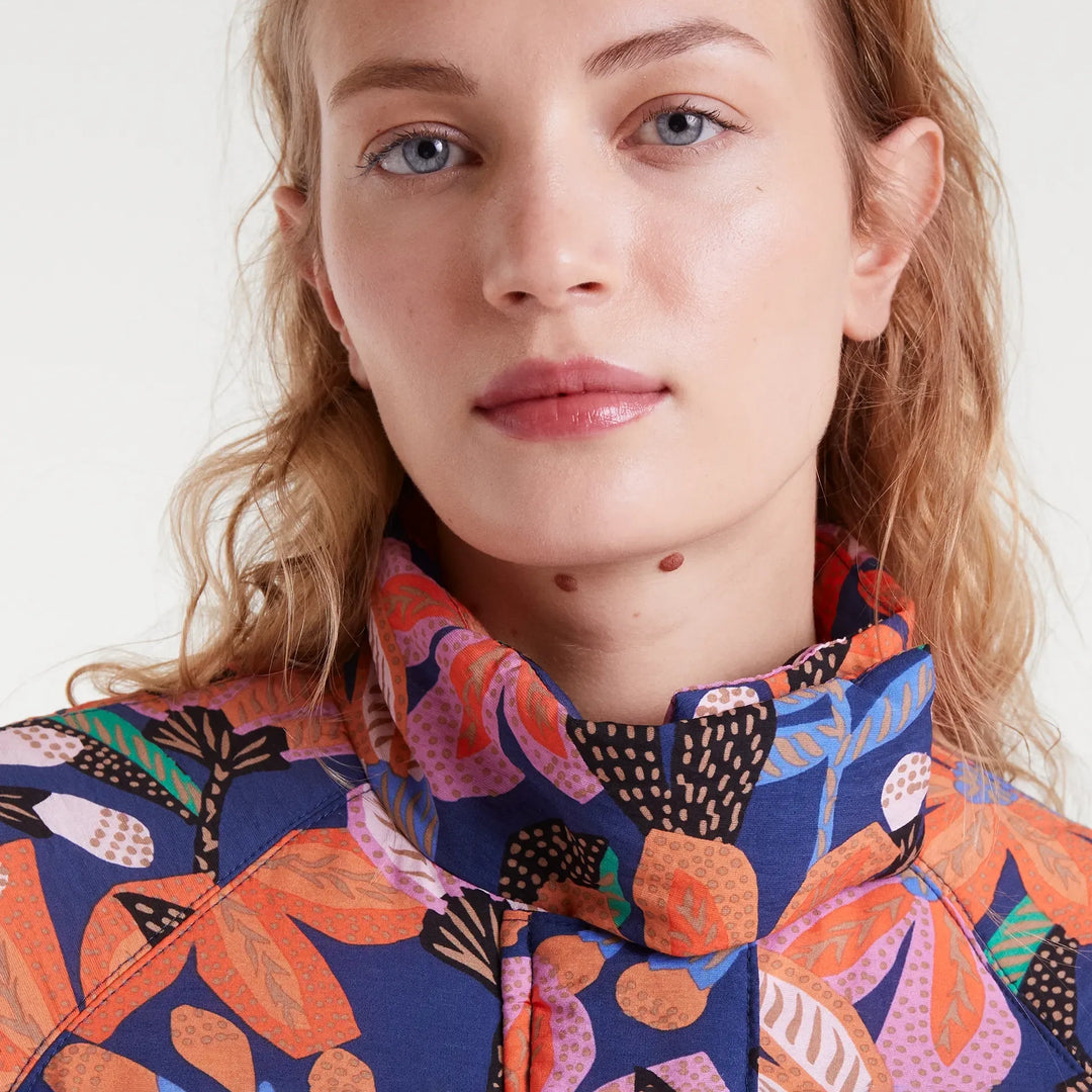 COAT - Fantastic Company, Green quilted coat with Jaguar detail