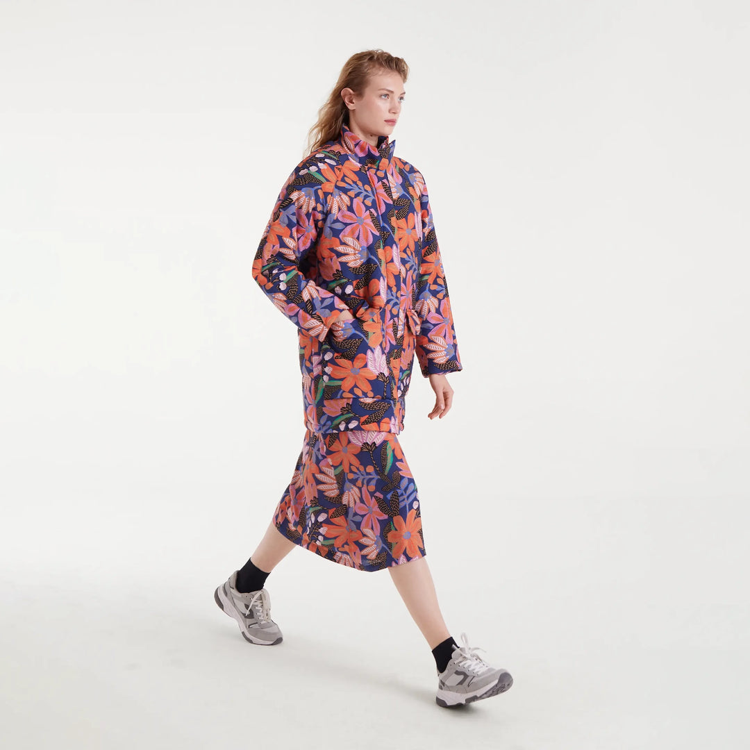 COAT - Fantastic Company, Green quilted coat with Jaguar detail