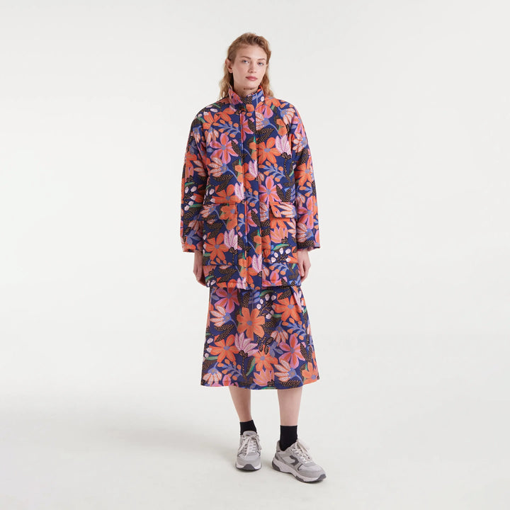 COAT - Fantastic Company, Green quilted coat with Jaguar detail