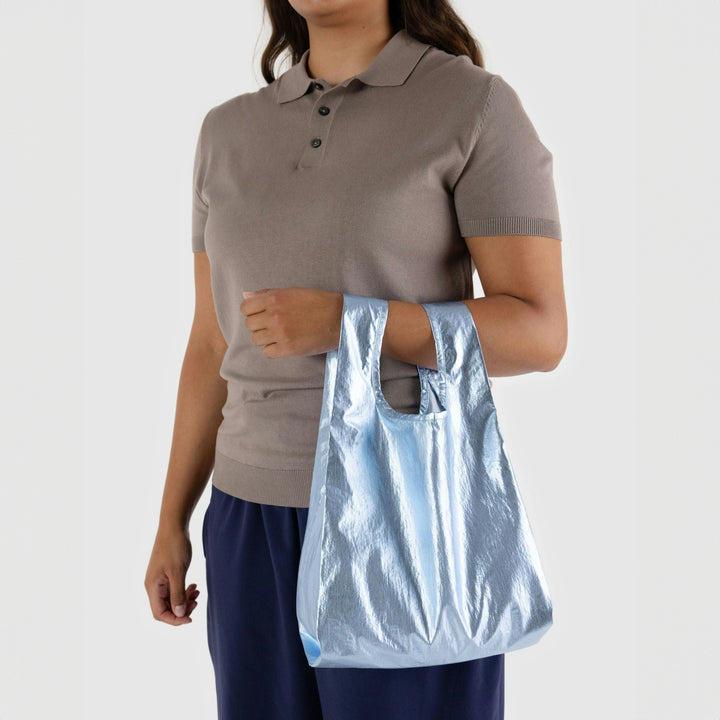 TOTE BAG - Baggu, Baby Metallic Light Blue