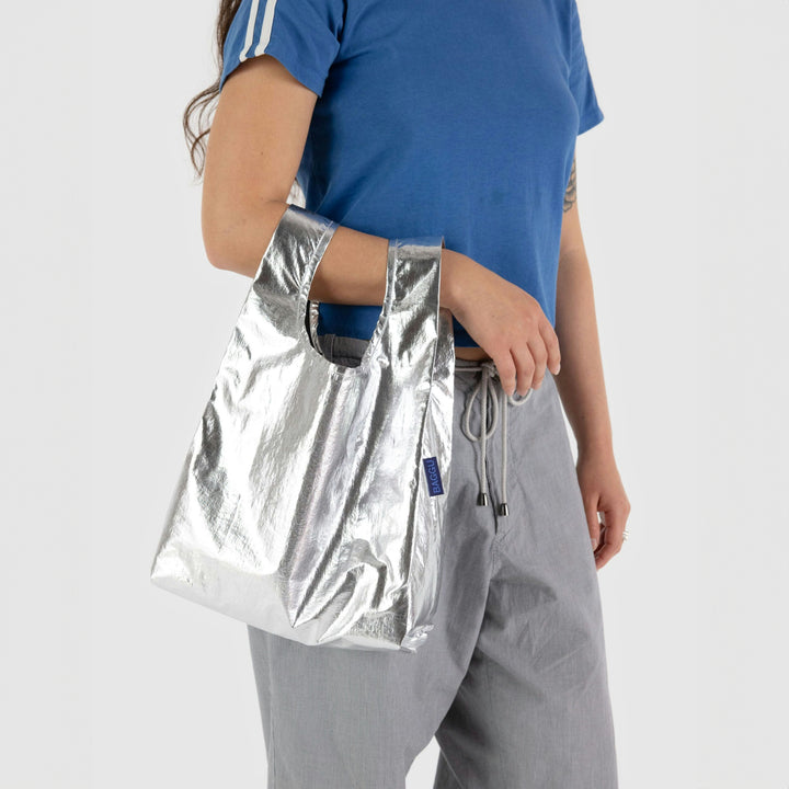 TOTE BAG - Baggu, Baby Silver Metallic