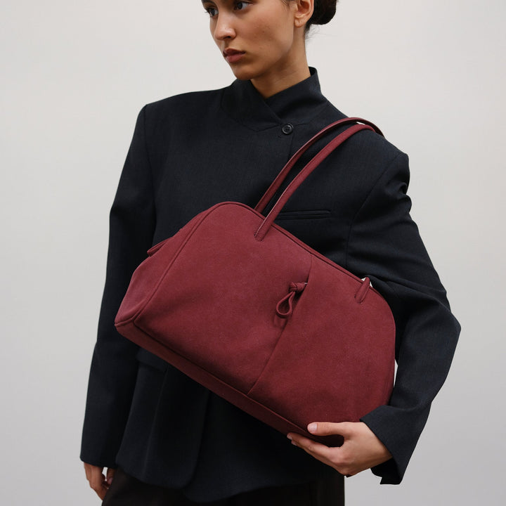 Bolso Brooklyn Bag Suede Cherry Red de Ölend – foto 2