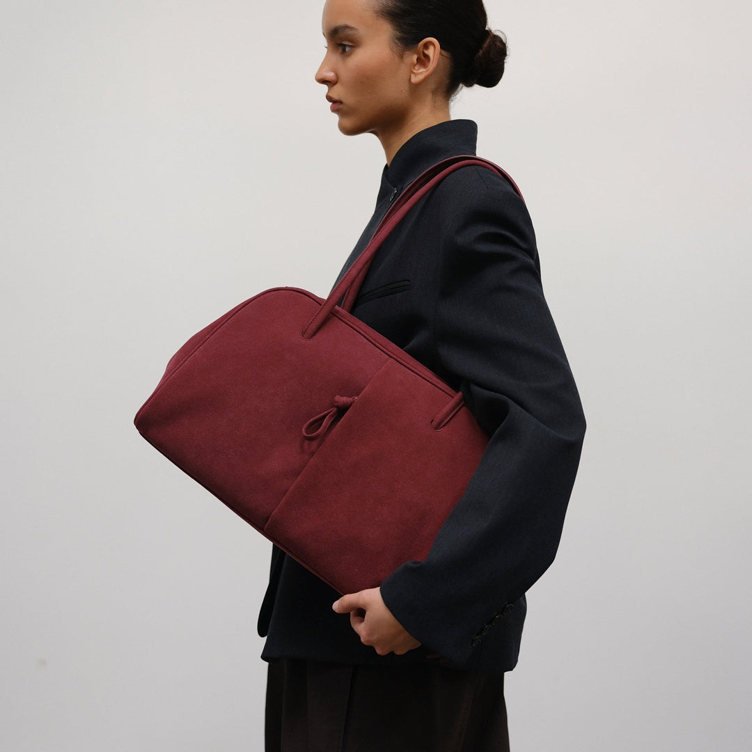 Bolso Brooklyn Bag Suede Cherry Red de Ölend – foto 4