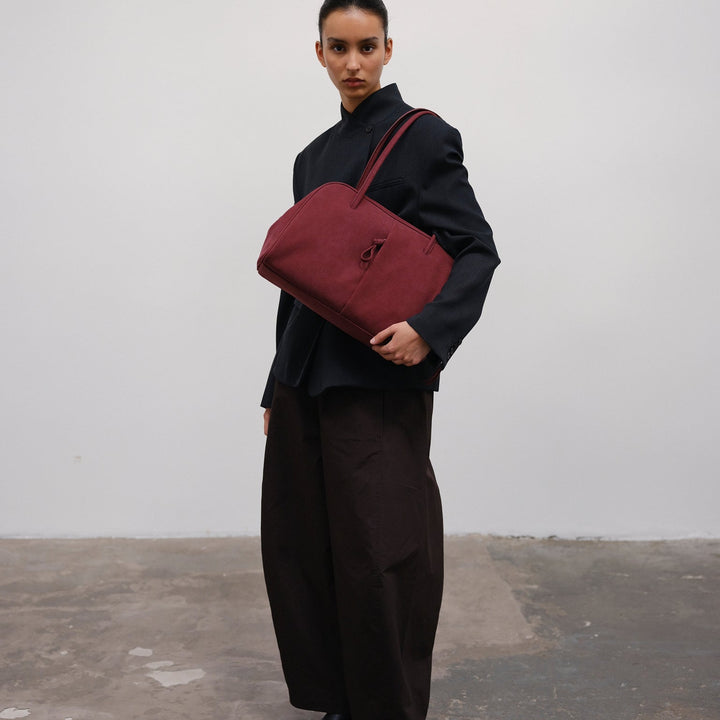Bolso Brooklyn Bag Suede Cherry Red de Ölend – foto 5