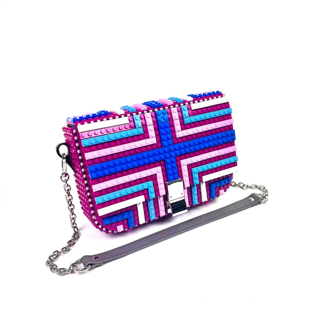 BOLSO - Bag & Block, Stripes Pattern Frambuesa