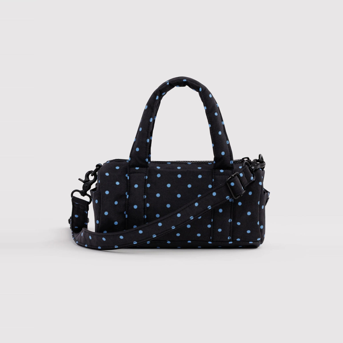 Small Nylon Duffle Bag Black and Sky Blue Micro Dot de Baggu – foto 1