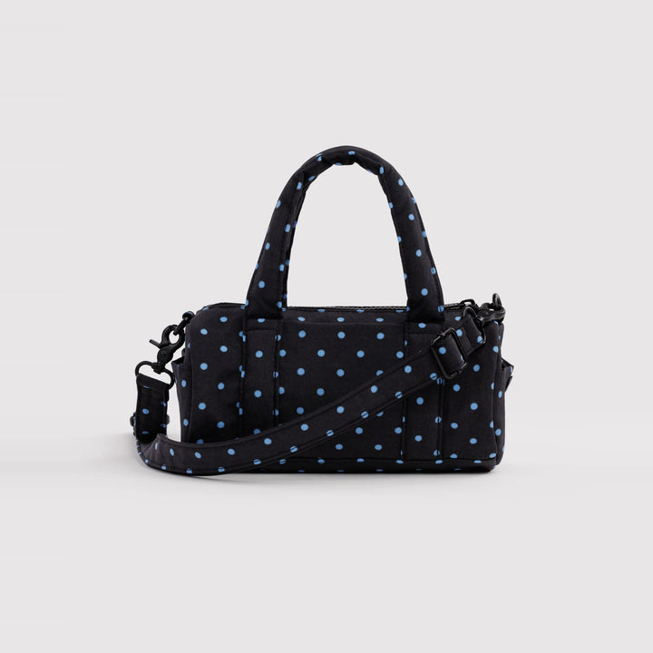 Small Nylon Duffle Bag Black and Sky Blue Micro Dot de Baggu – foto 1