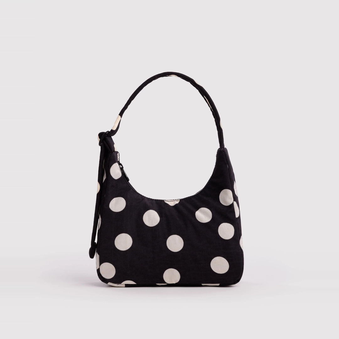 Mini Nylon Shoulder Bag Black and Cream Polka Dot de Baggu – foto 1
