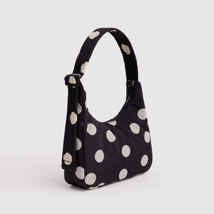 Mini Nylon Shoulder Bag Black and Cream Polka Dot de Baggu – foto 3